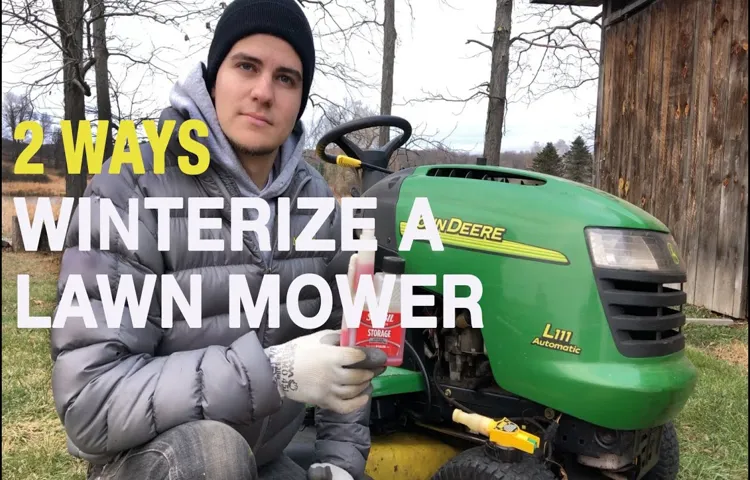 how to winterize your riding lawn mower