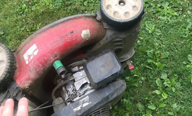 lawn mower only runs when tilted back