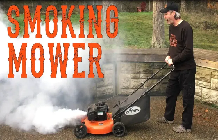 what does it mean when lawn mower blows white smoke