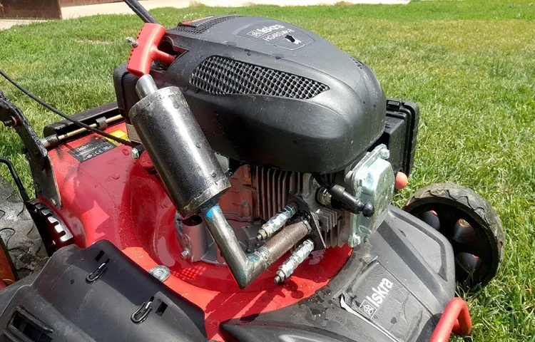 what does it mean when oil comes out of the exhaust of a lawn mower