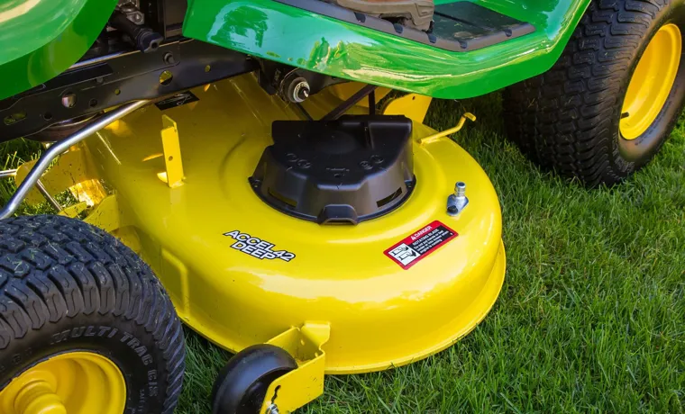 what is the deck on a riding lawn mower