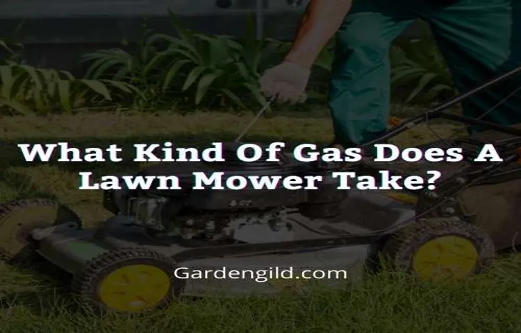 what kind of gas does a lawn mower take