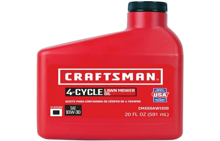 what oil does a craftsman lawn mower take