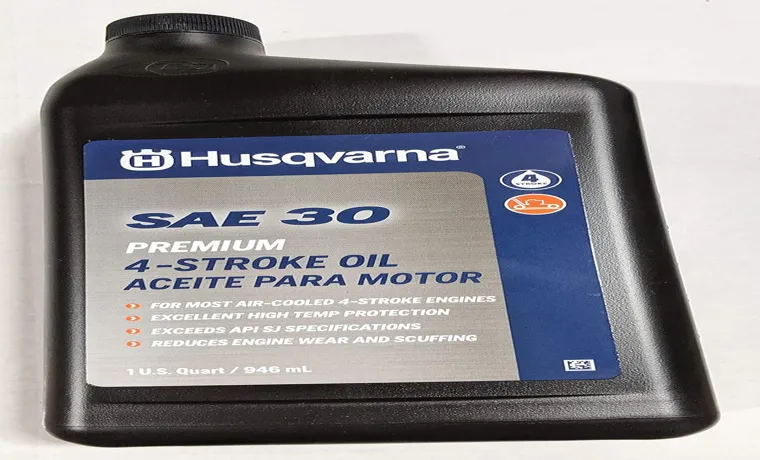 what oil to use for husqvarna lawn mower