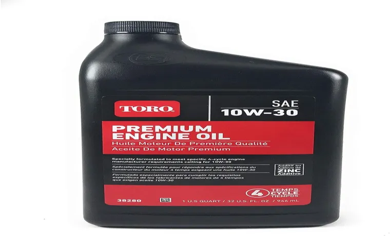 what type of oil does a toro lawn mower take