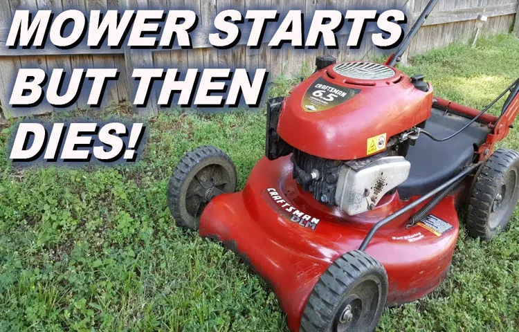 When Lawn Mower Starts, Then Dies: Common Reasons and Troubleshooting Tips