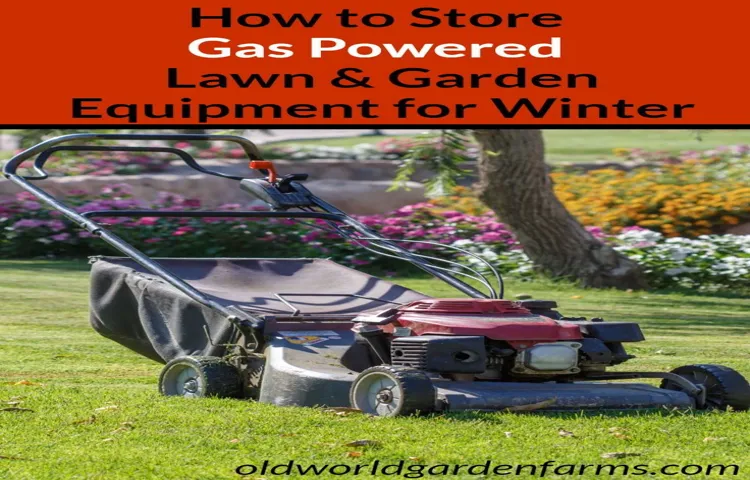 where to store gas for lawn mower