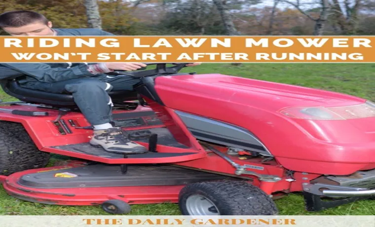 why won't my riding lawn mower go forward