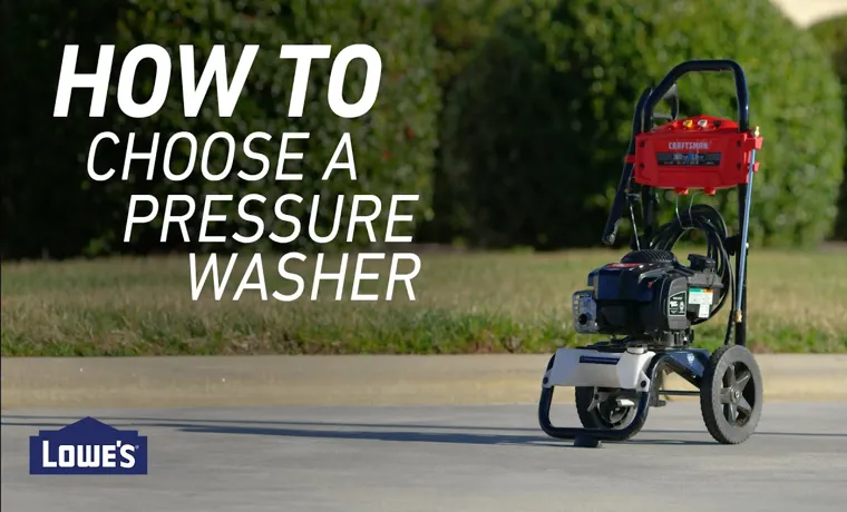 how much pressure for a pressure washer