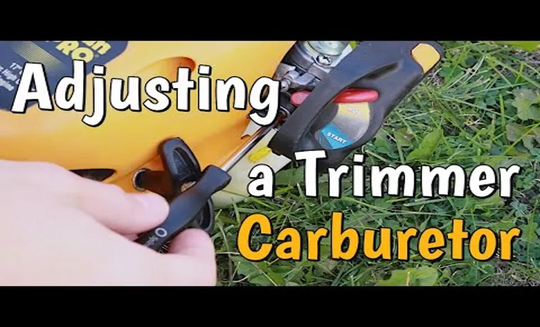 How to Adj Carb on Polan 446 Weed Trimmer: A Step-by-Step Guide