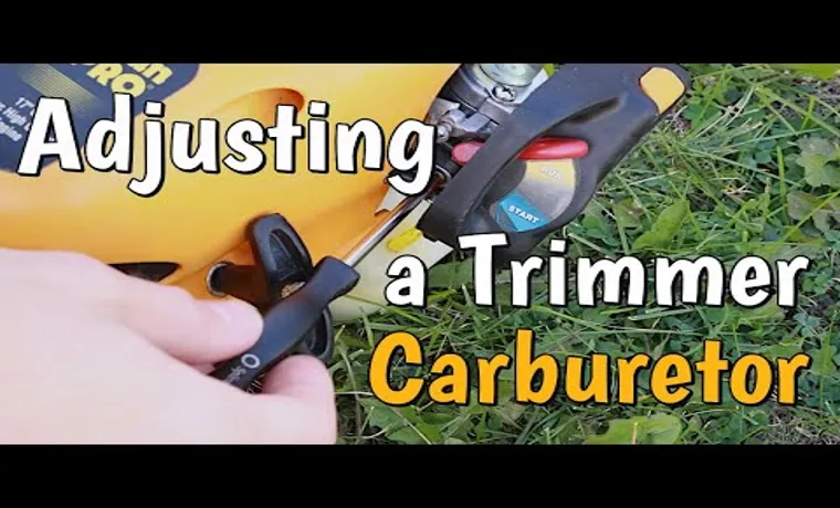 How to Adjust Carb on Polan 446 Weed Trimmer for Perfect Performance