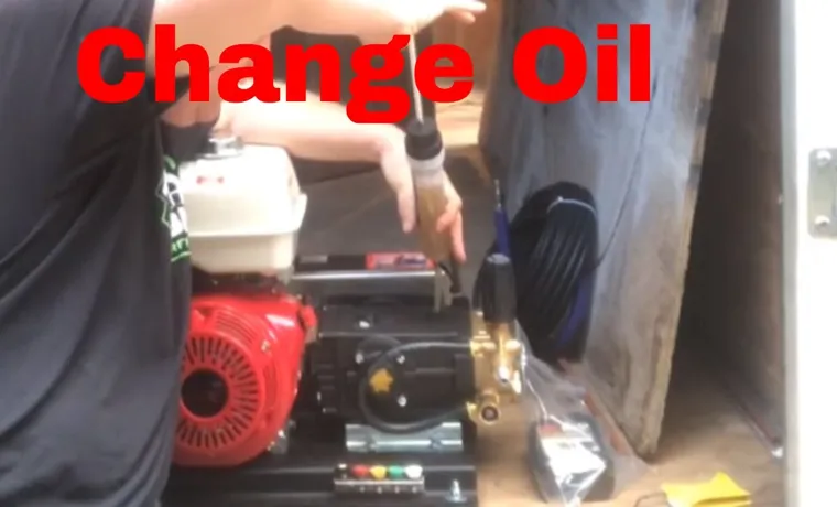 how to change pressure washer oil