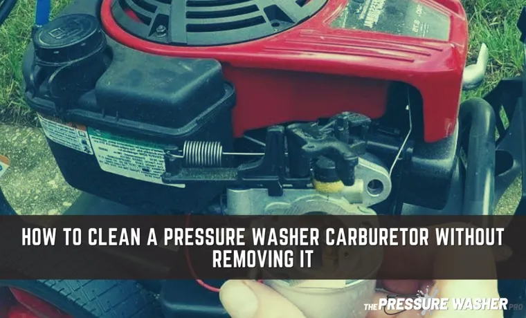 how to clean craftsman pressure washer carburetor