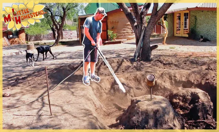 how to dig a hole with pressure washer