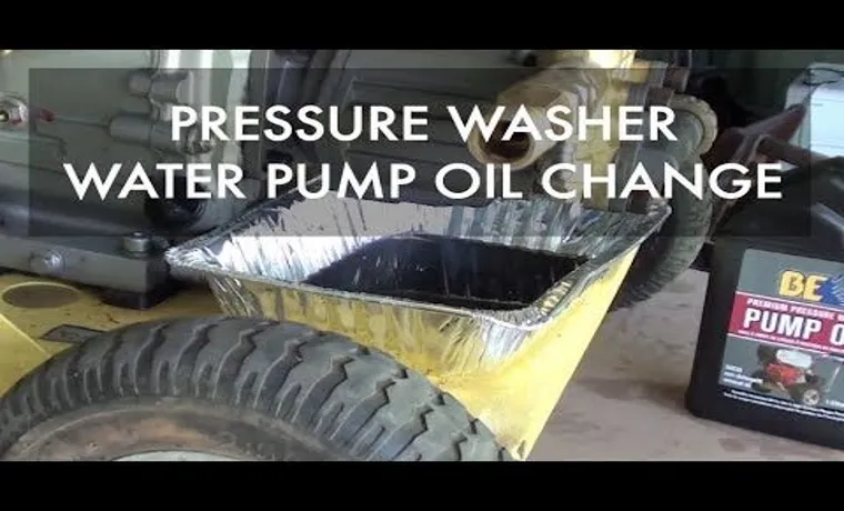 how to fill pressure washer pump oil