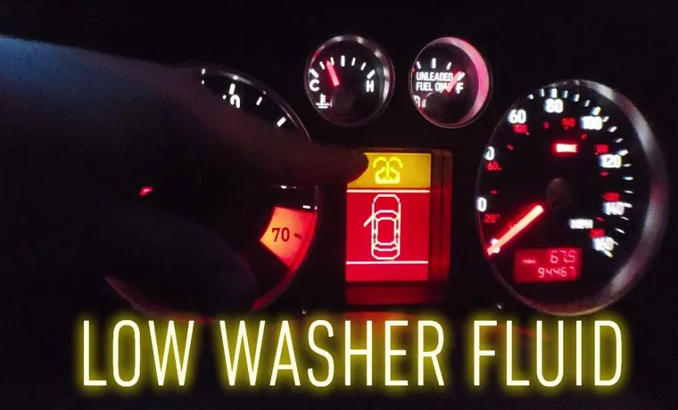 how to fix low washer fluid pressure