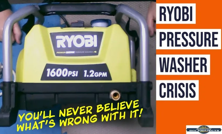 how to fix ryobi electric pressure washer