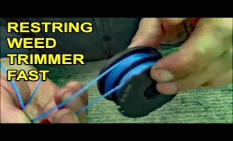 how to install line on weed trimmer