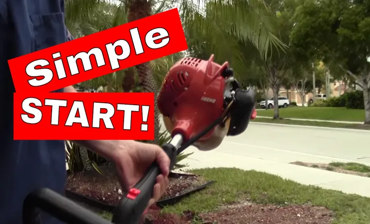 how to start weed trimmer