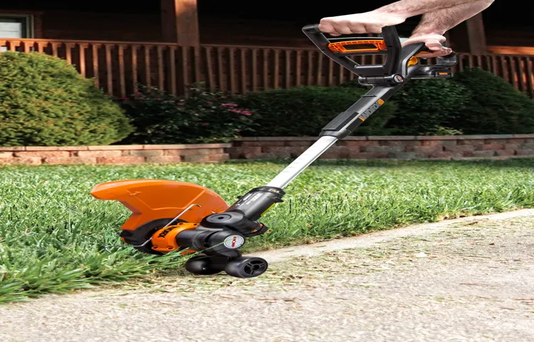 how to use a weed trimmer to edge