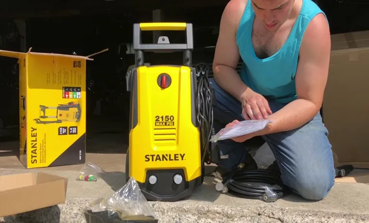 how to use stanley pressure washer