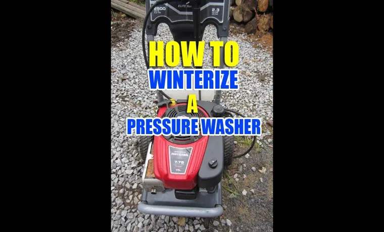 how to winterize a dewalt pressure washer