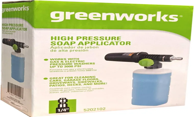 what kind of soap for greenworks pressure washer