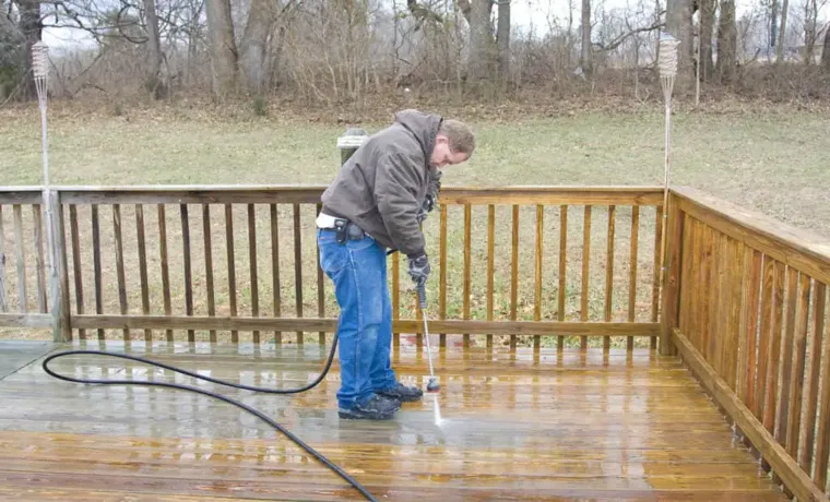 what psi pressure washer to clean deck