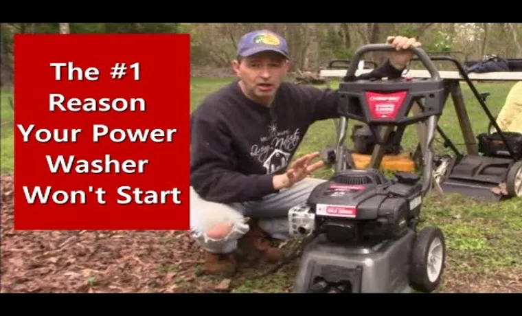 Why Won’t My Craftsman Pressure Washer Start? Troubleshooting Guide and Solutions