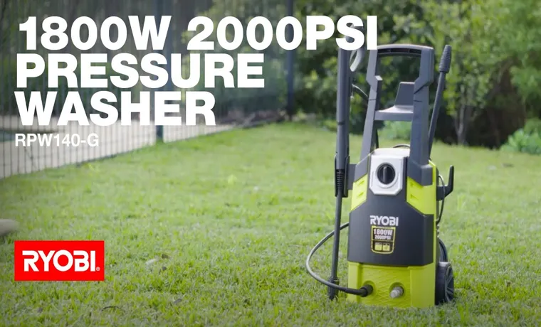 ryobi pressure washer 2000 psi how to use