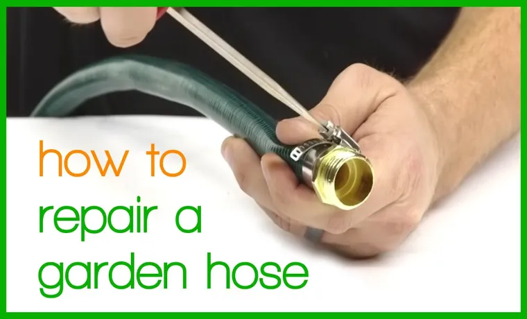 can you repair a flexible garden hose