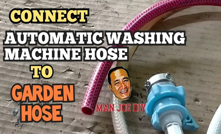 can you use a garden hose for washing machine
