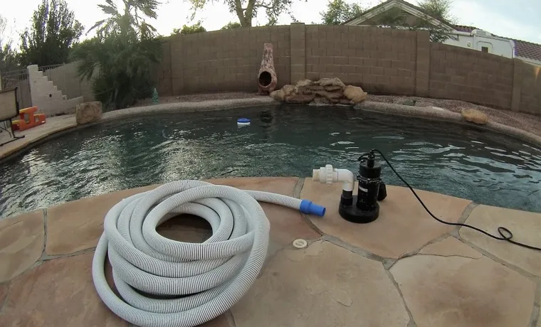 how do you drain a pool with a garden hose