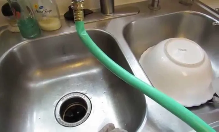 how to attach a garden hose to a bathroom sink