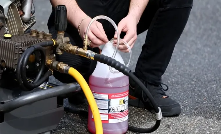 how to attach soap to pressure washer