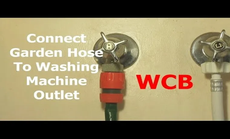 how to connect garden hose to washing machine