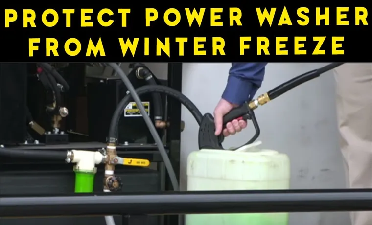 how to freeze protect a pressure washer