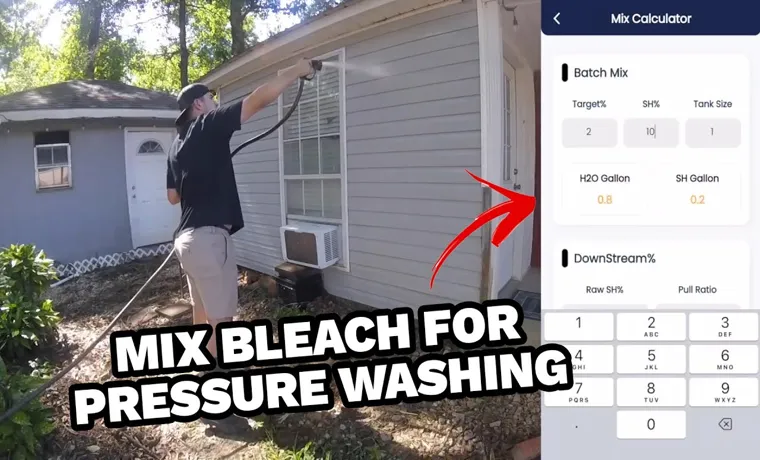 how to mix bleach for pressure washer