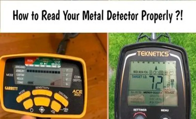 how to read metal detector signals