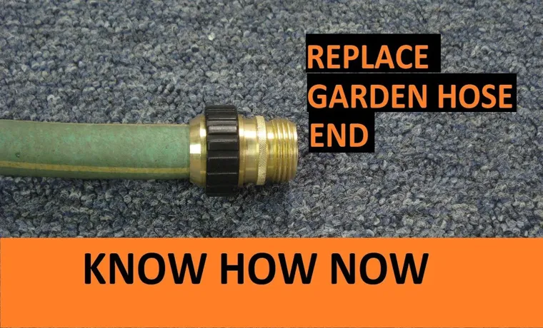 how to replace the end of a garden hose