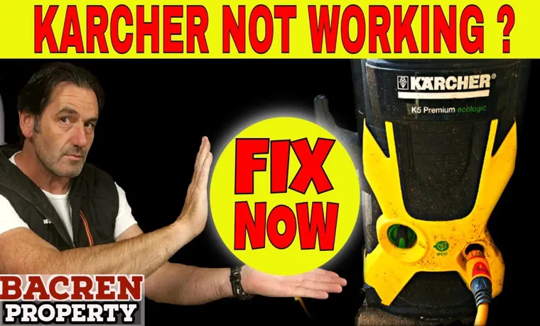 how to start a karcher pressure washer