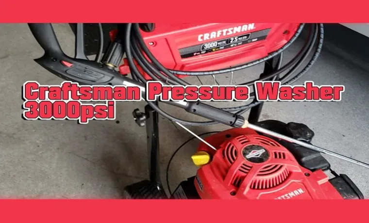 how to start craftsman 3000 pressure washer