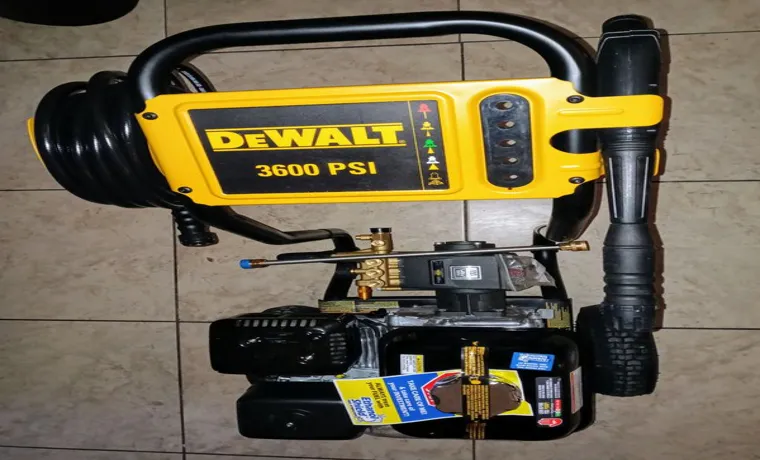 how to start dewalt 3600 psi pressure washer