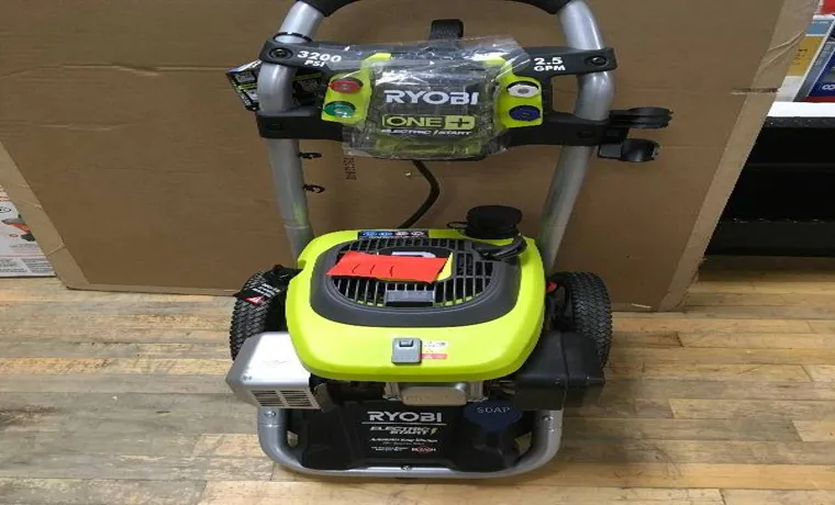 how to start ryobi 3200 psi pressure washer