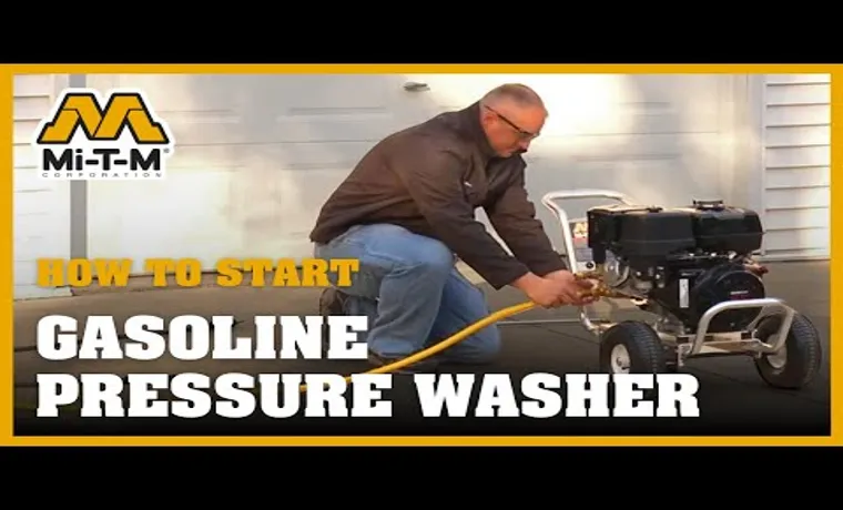 how to turn off gas pressure washer