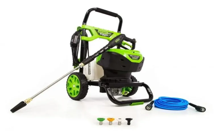 how to use greenworks 2300 pressure washer