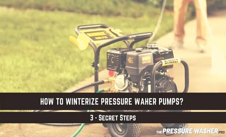 how to winterize my simpson pressure washer