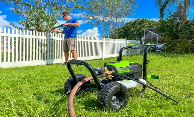 how to work a greenworks pressure washer