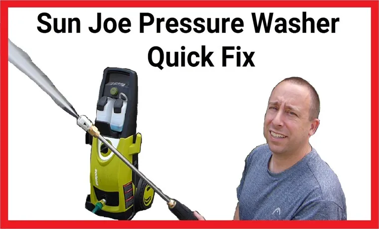 how to work a sun joe pressure washer