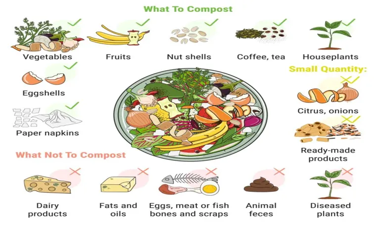 what can and can't go in a compost bin
